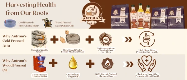 Antram Wood Pressed Oil and Cold Pressed Atta